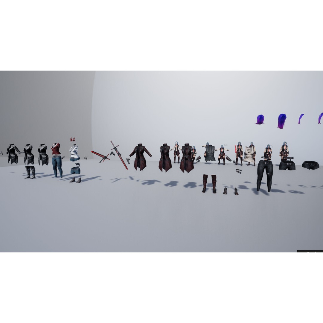 Half Blood Characters 3D Model – Low Poly Rigged Fantasy Asset, FBX - View 50