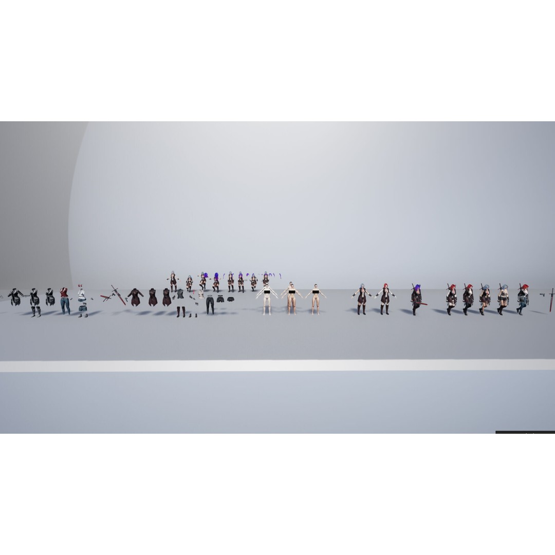 Half Blood Characters 3D Model – Low Poly Rigged Fantasy Asset, FBX - View 51