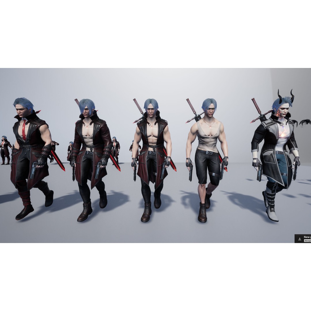 Half Blood Characters 3D Model – Low Poly Rigged Fantasy Asset, FBX - View 54