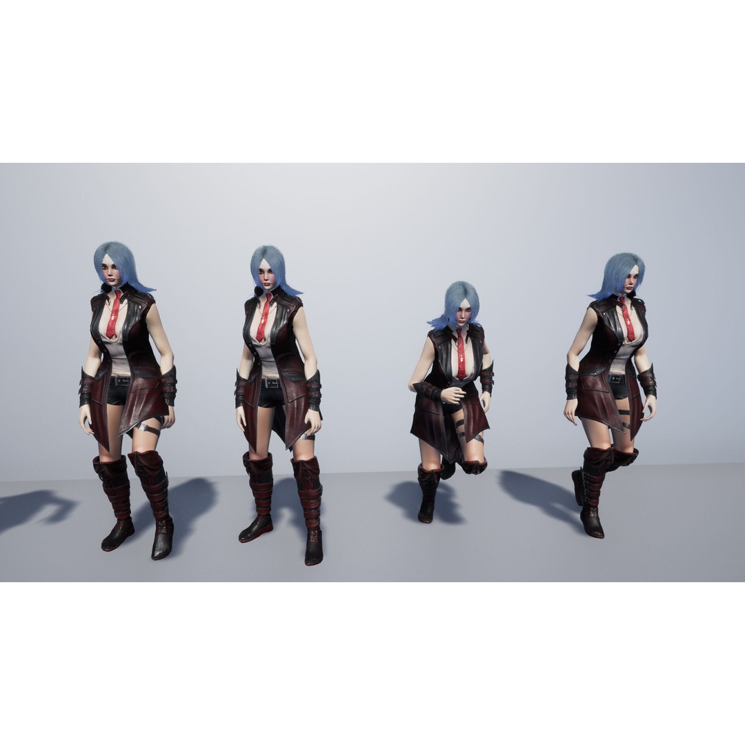 Half Blood Characters 3D Model – Low Poly Rigged Fantasy Asset, FBX - View 56