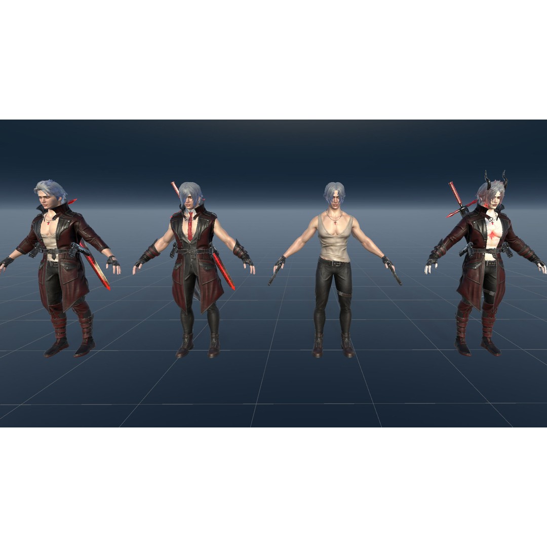 Half Blood Characters 3D Model – Low Poly Rigged Fantasy Asset, FBX - View 57