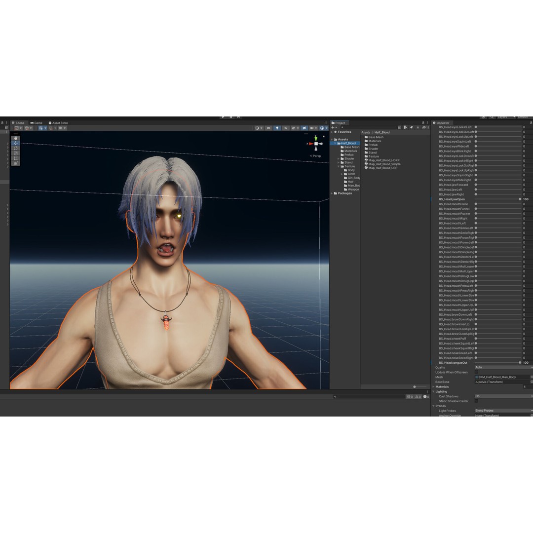 Half Blood Characters 3D Model – Low Poly Rigged Fantasy Asset, FBX - View 59
