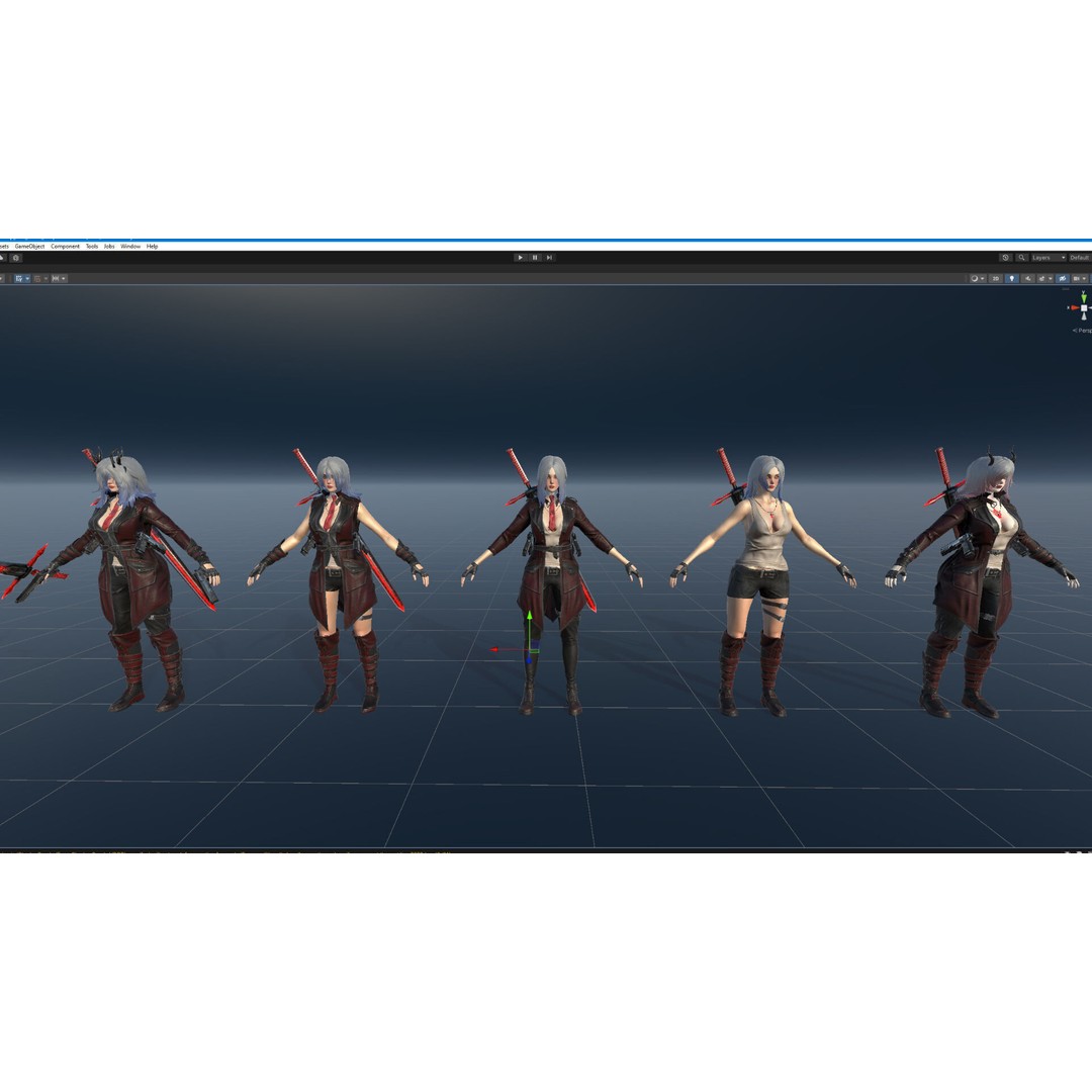 Half Blood Characters 3D Model – Low Poly Rigged Fantasy Asset, FBX - View 60
