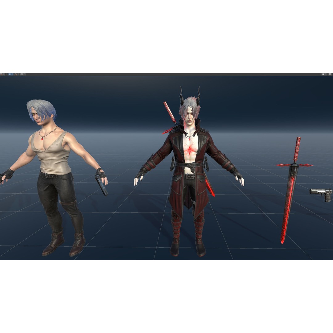 Half Blood Characters 3D Model – Low Poly Rigged Fantasy Asset, FBX - View 61