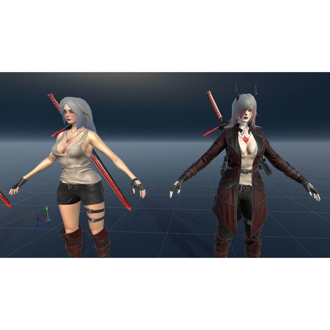 Half Blood Characters 3D Model – Low Poly Rigged Fantasy Asset, FBX - View 62