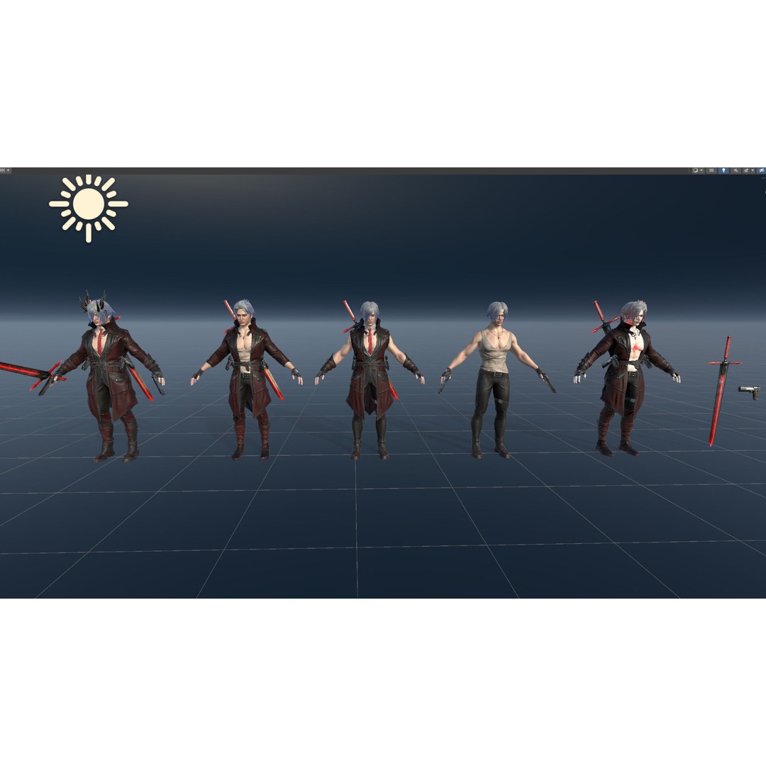 Half Blood Characters 3D Model – Low Poly Rigged Fantasy Asset, FBX - View 63
