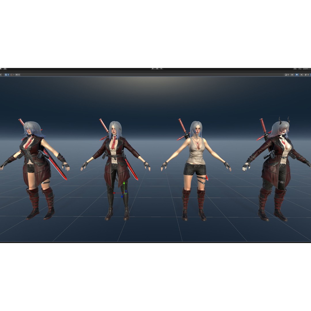 Half Blood Characters 3D Model – Low Poly Rigged Fantasy Asset, FBX - View 67