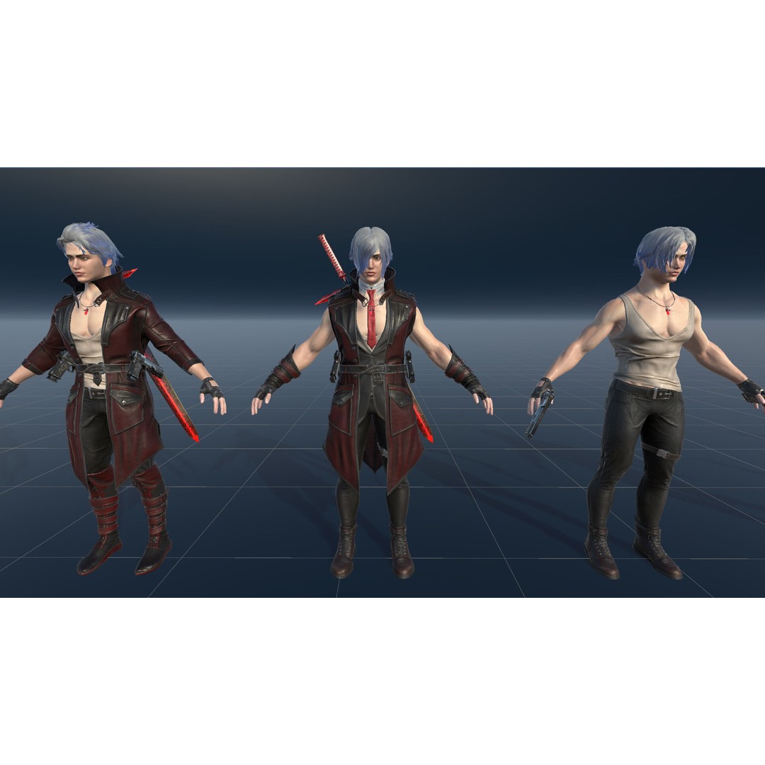 Half Blood Characters 3D Model – Low Poly Rigged Fantasy Asset, FBX - View 68
