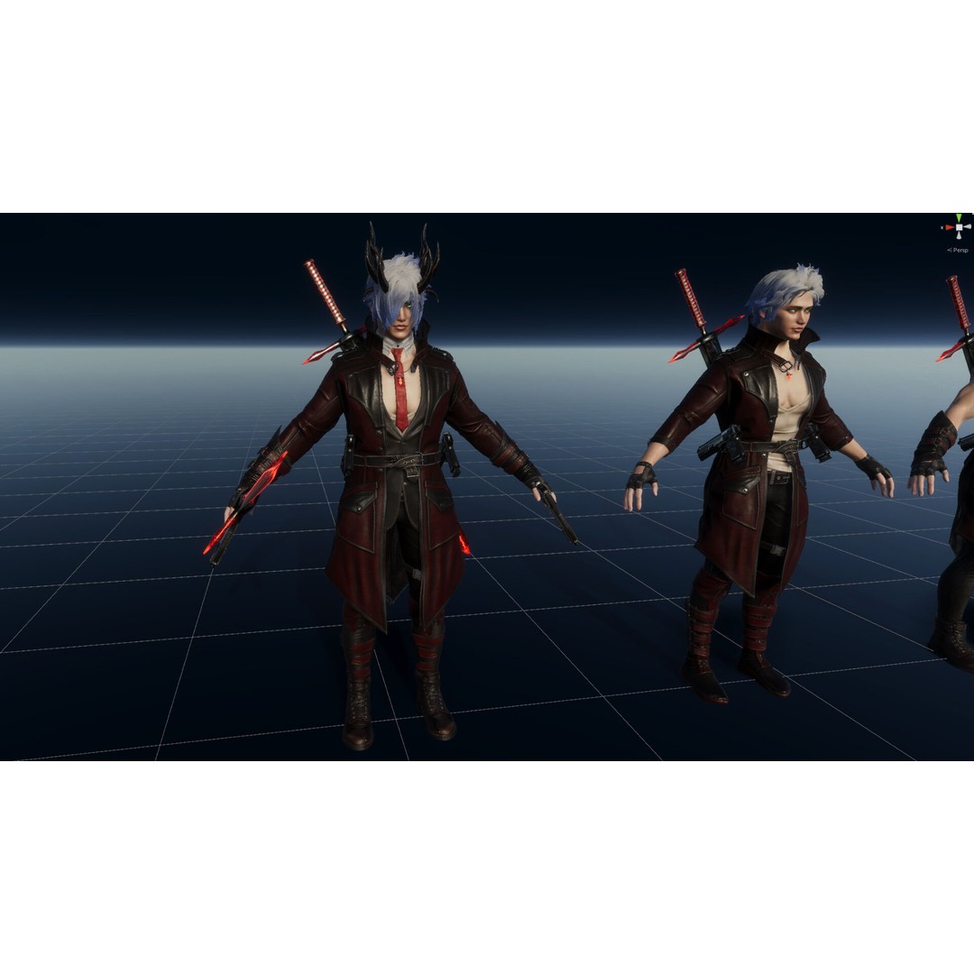 Half Blood Characters 3D Model – Low Poly Rigged Fantasy Asset, FBX - View 72