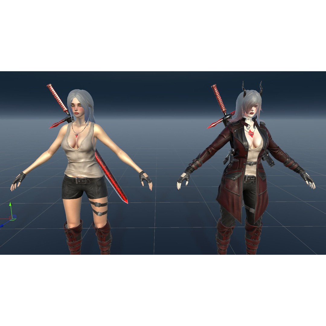 Half Blood Characters 3D Model – Low Poly Rigged Fantasy Asset, FBX - View 73