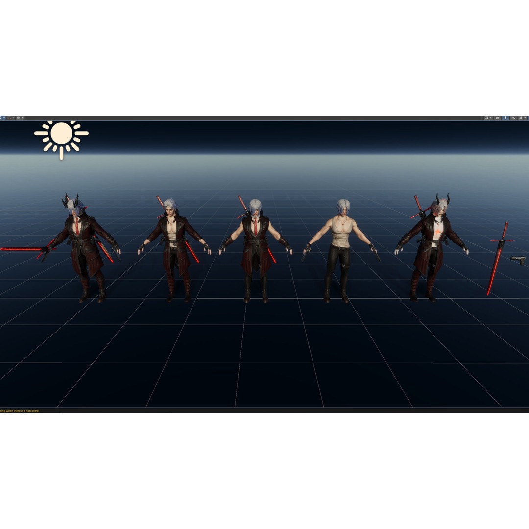Half Blood Characters 3D Model – Low Poly Rigged Fantasy Asset, FBX - View 74