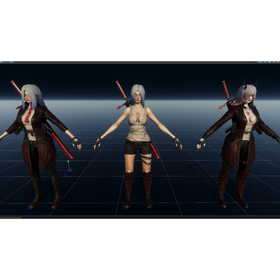 Half Blood Characters 3D Model – Low Poly Rigged Fantasy Asset, FBX - View 77