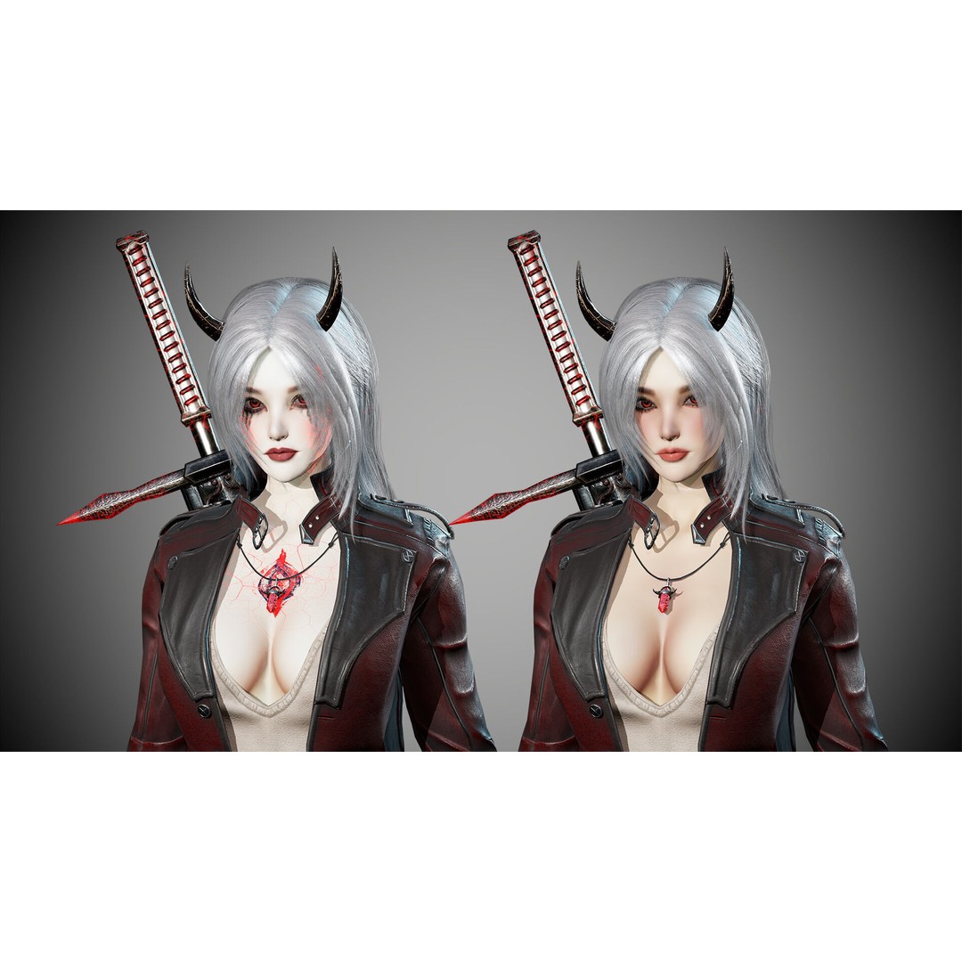 Half Blood Characters 3D Model – Low Poly Rigged Fantasy Asset, FBX - View 8