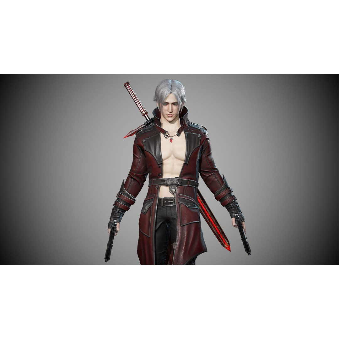 Half Blood Characters 3D Model – Low Poly Rigged Fantasy Asset, FBX - View 9