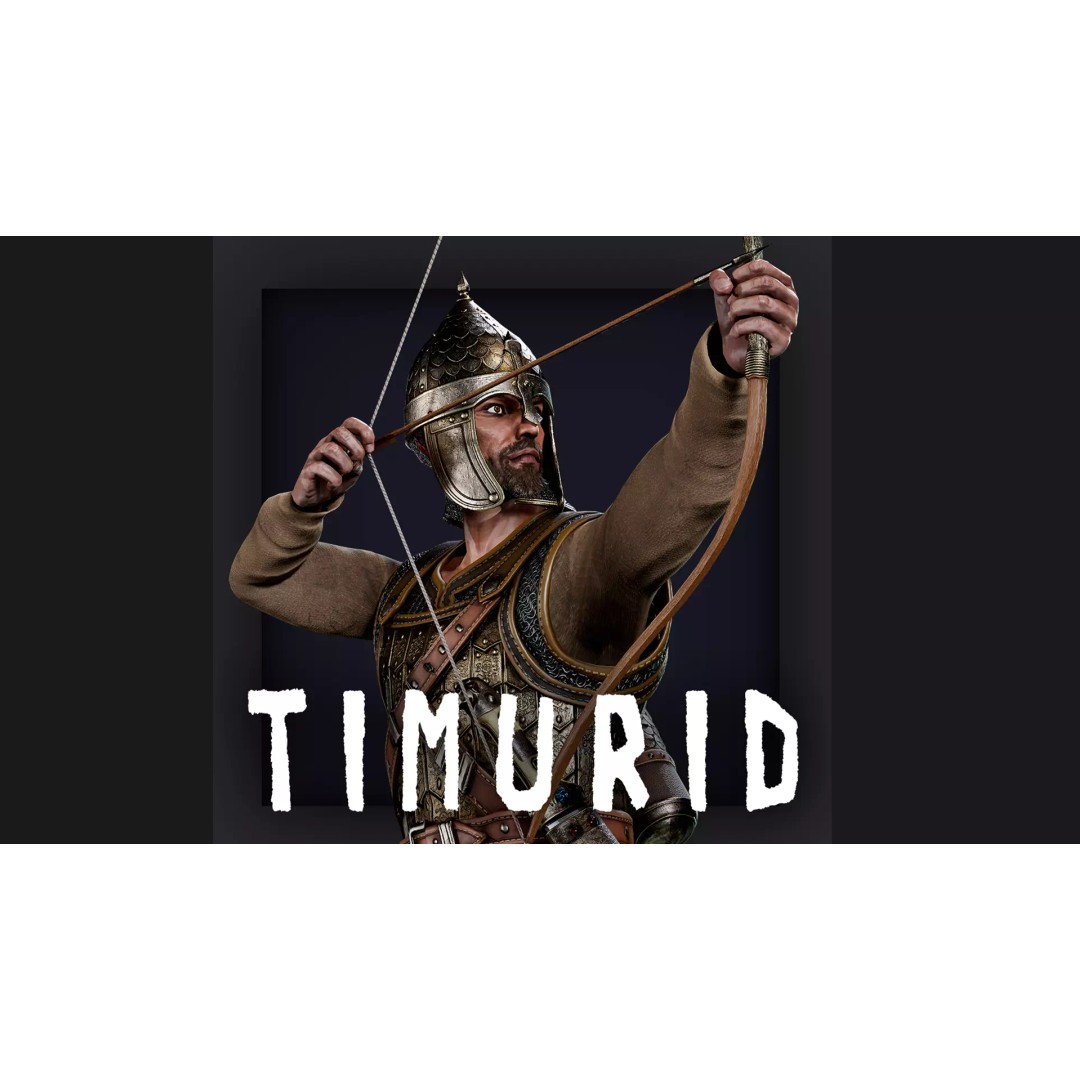 Timurid Archer 3D Model – Low Poly Character with Rigging, FBX - View 2