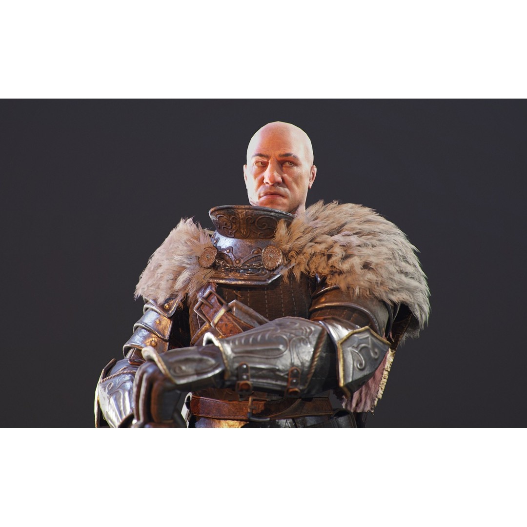 Knight Errant 3D Model – Low Poly Rigged Character, FBX, PBR - View 17