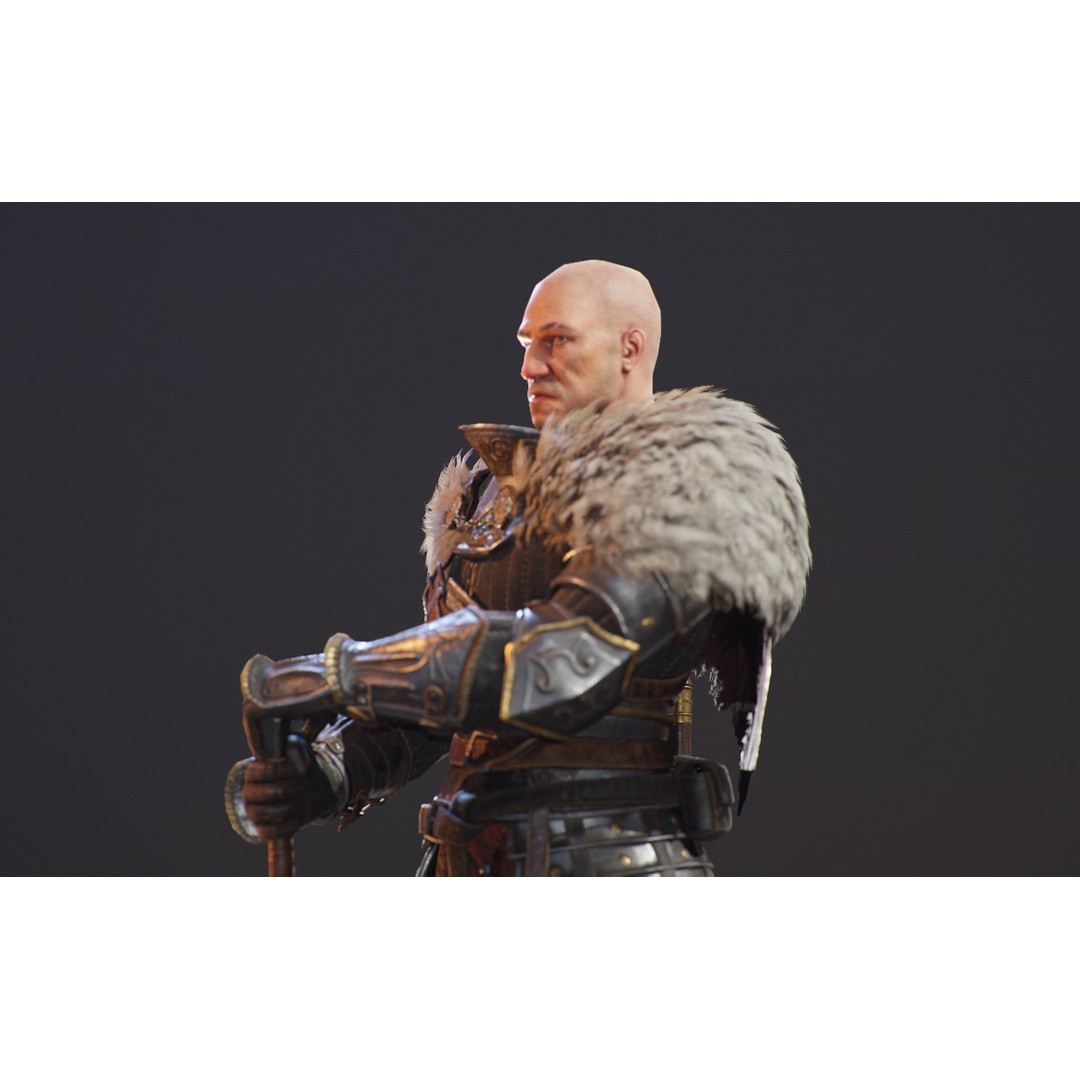 Knight Errant 3D Model – Low Poly Rigged Character, FBX, PBR - View 18