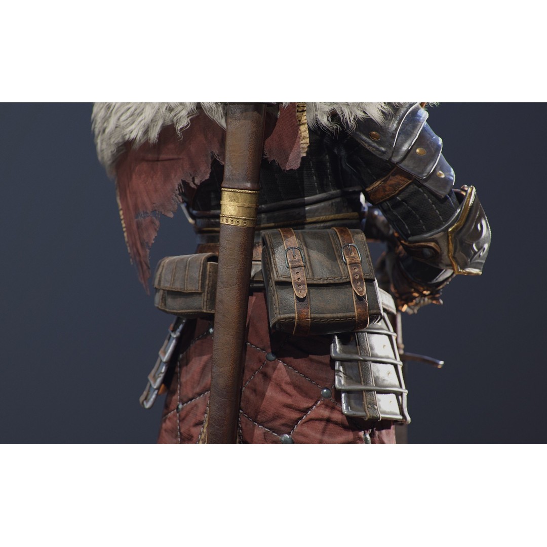 Knight Errant 3D Model – Low Poly Rigged Character, FBX, PBR - View 21