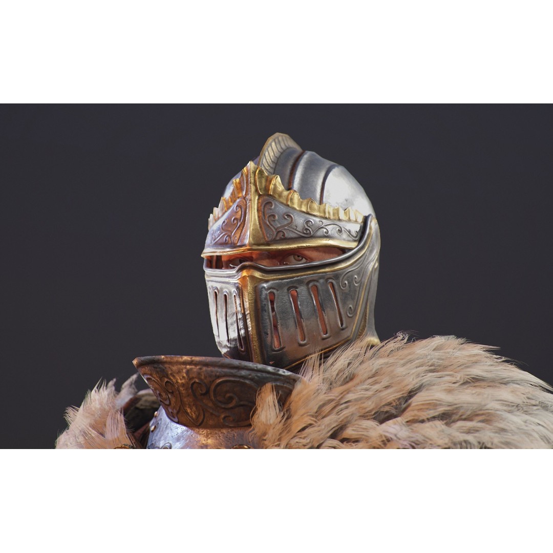 Knight Errant 3D Model – Low Poly Rigged Character, FBX, PBR - View 22