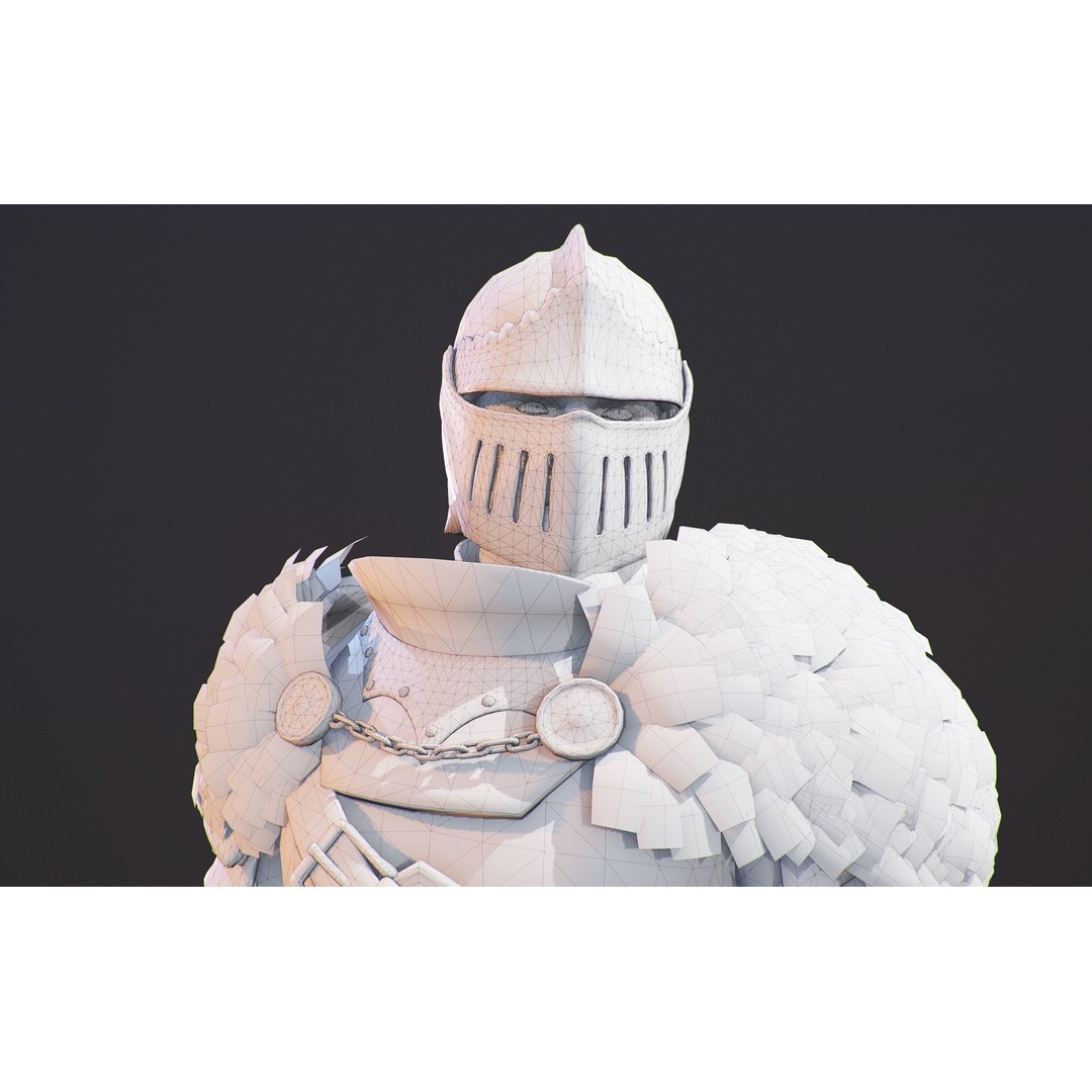 Knight Errant 3D Model – Low Poly Rigged Character, FBX, PBR - View 27