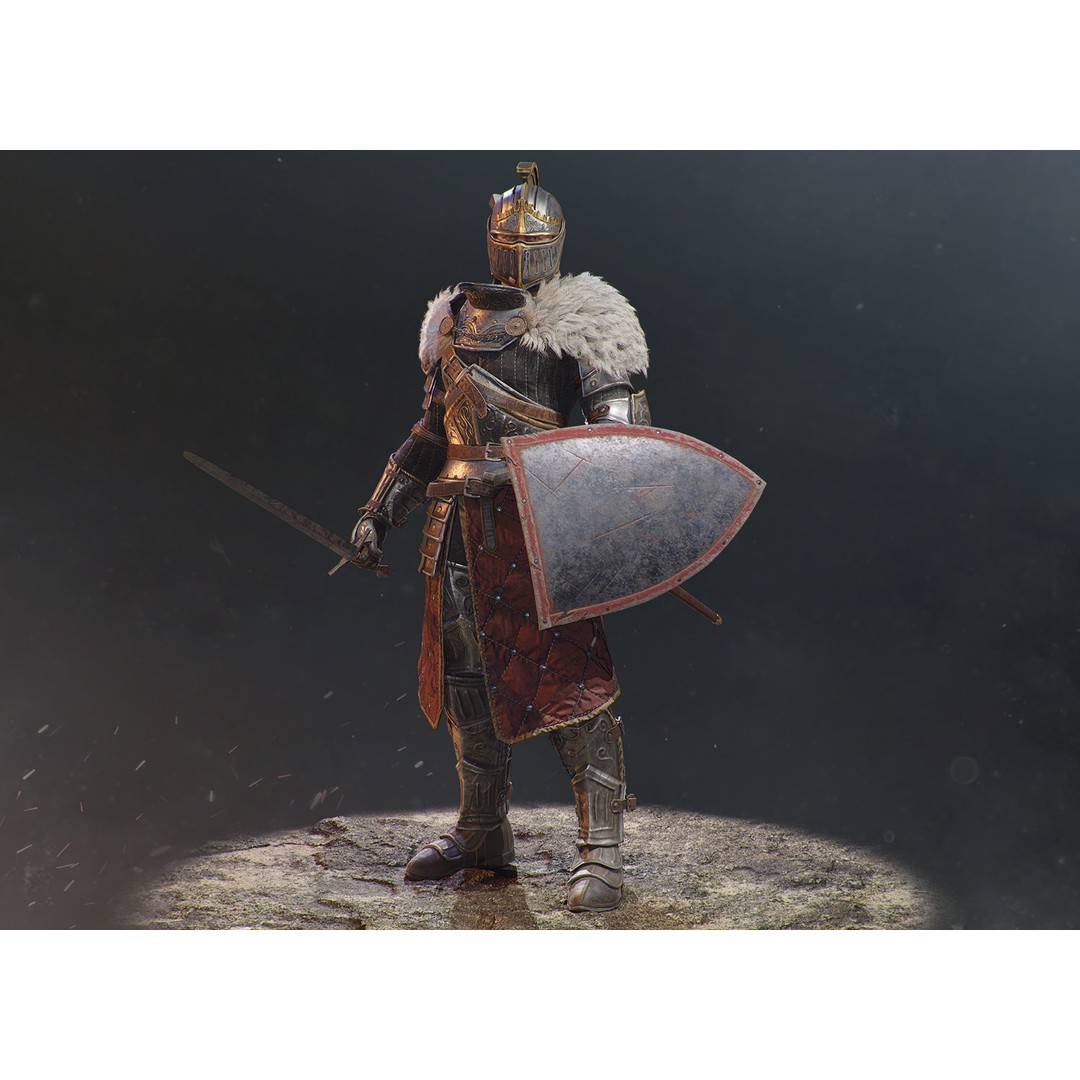 Knight Errant 3D Model – Low Poly Rigged Character, FBX, PBR - View 28