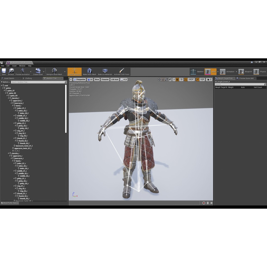 Knight Errant 3D Model – Low Poly Rigged Character, FBX, PBR - View 29