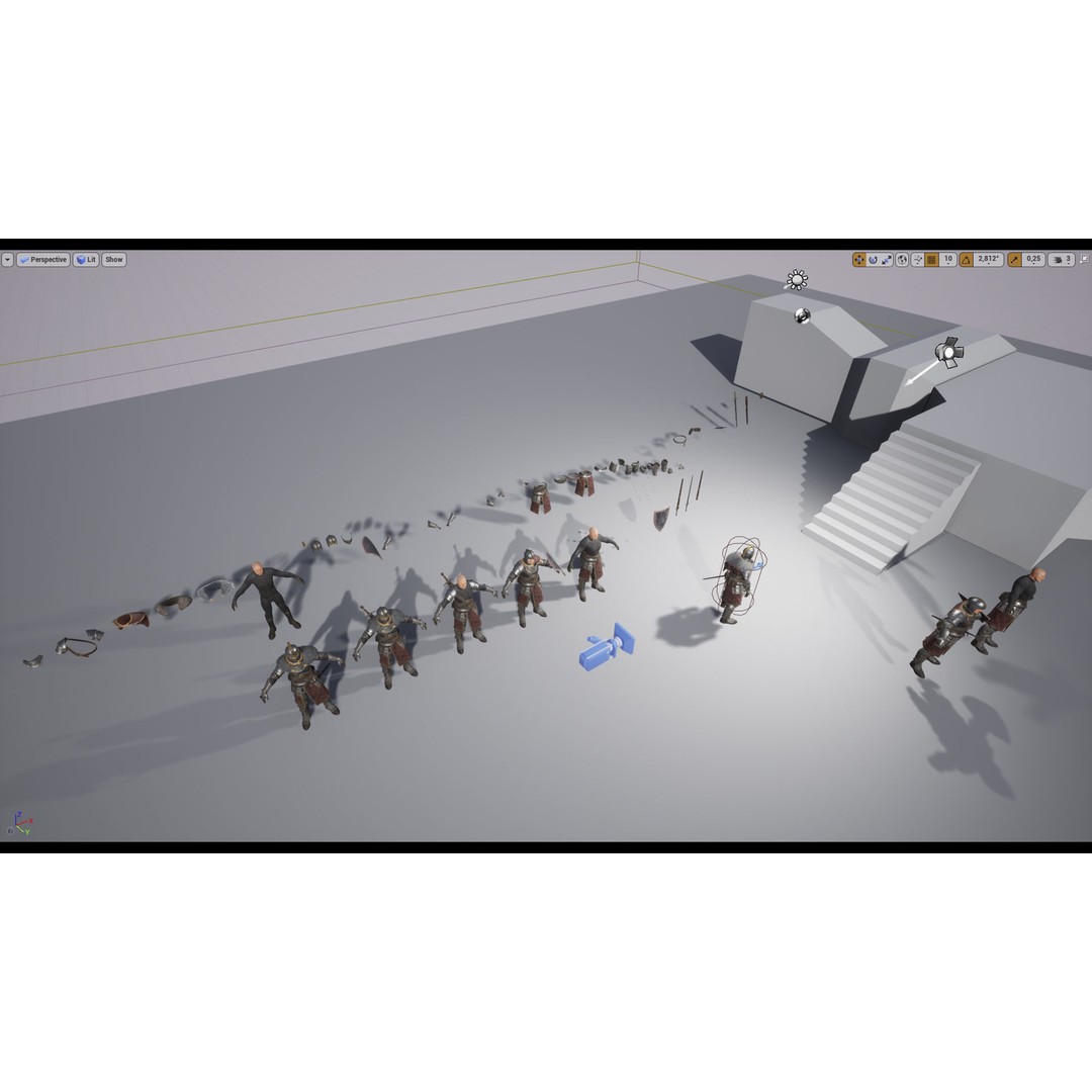 Knight Errant 3D Model – Low Poly Rigged Character, FBX, PBR - View 31