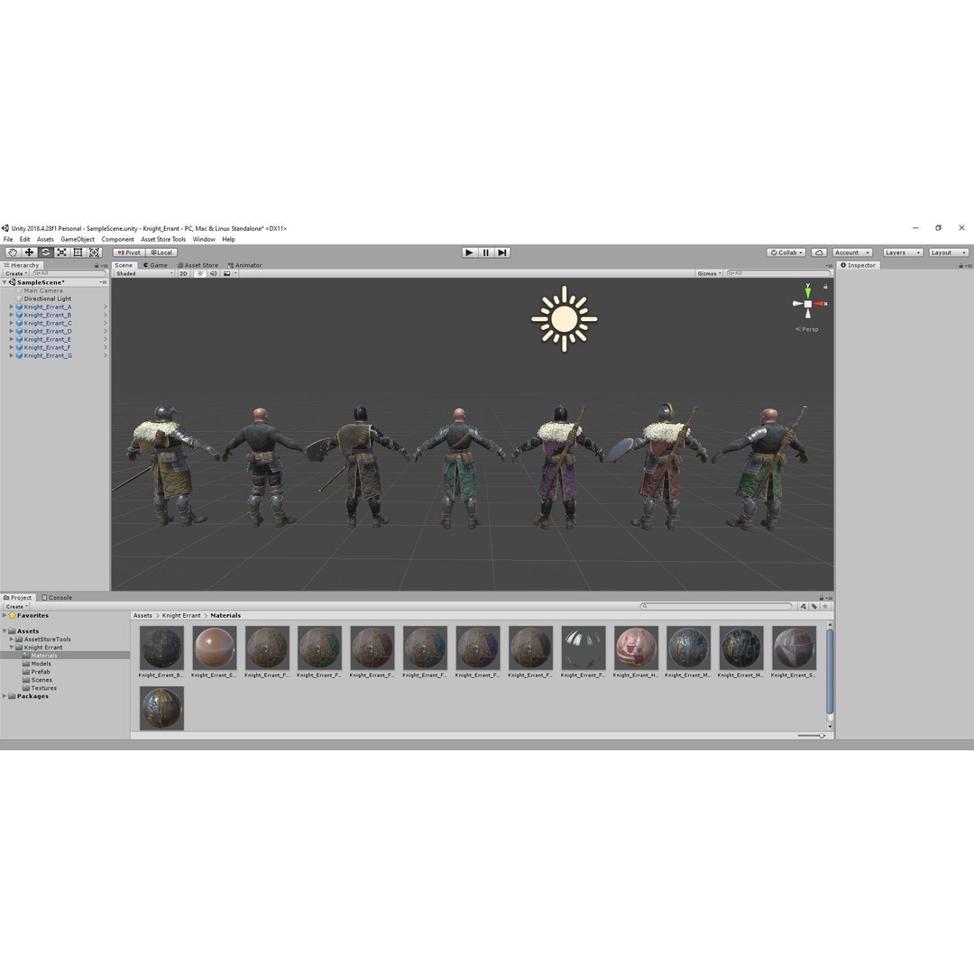 Knight Errant 3D Model – Low Poly Rigged Character, FBX, PBR - View 38
