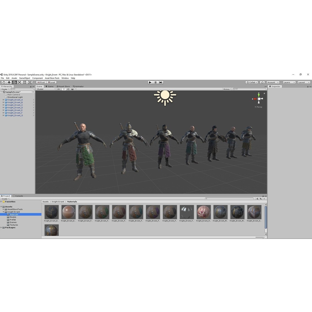 Knight Errant 3D Model – Low Poly Rigged Character, FBX, PBR - View 42