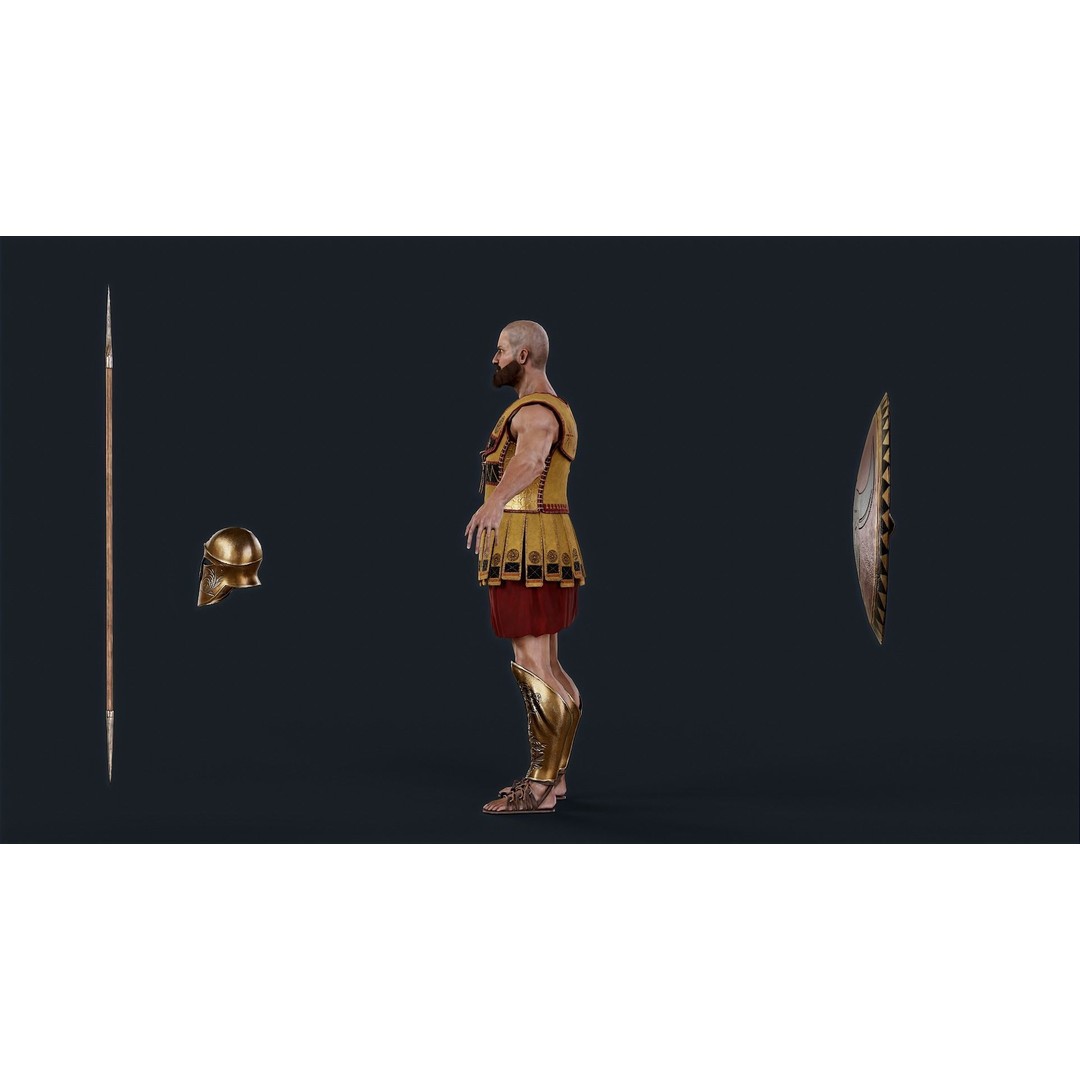 SPARTAN2 3D Model – Low Poly Rigged Character for Unity & Unreal Engine - View 11