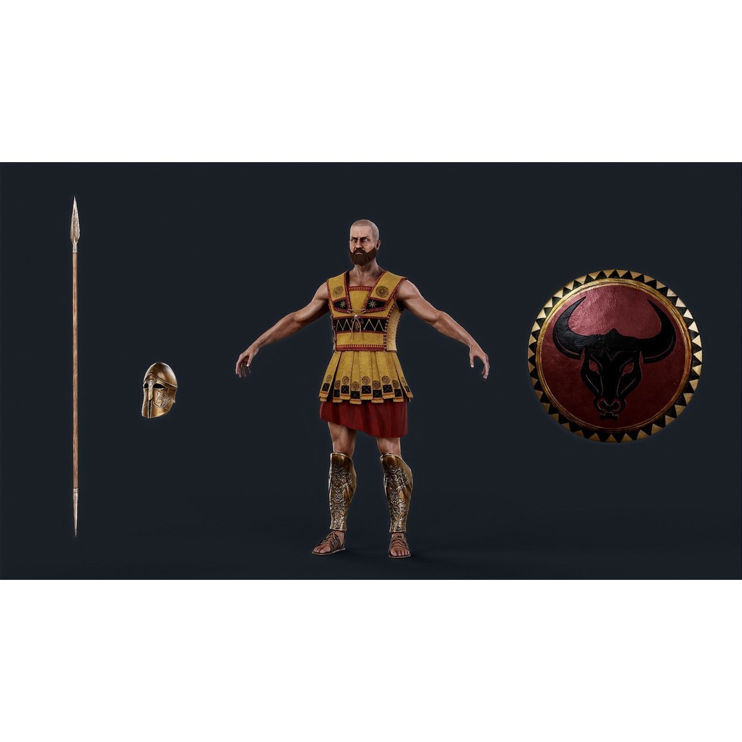 SPARTAN2 3D Model – Low Poly Rigged Character for Unity & Unreal Engine - View 8
