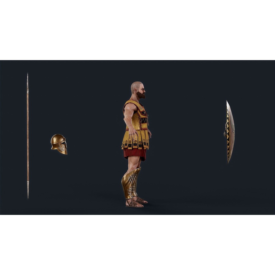 SPARTAN2 3D Model – Low Poly Rigged Character for Unity & Unreal Engine - View 9