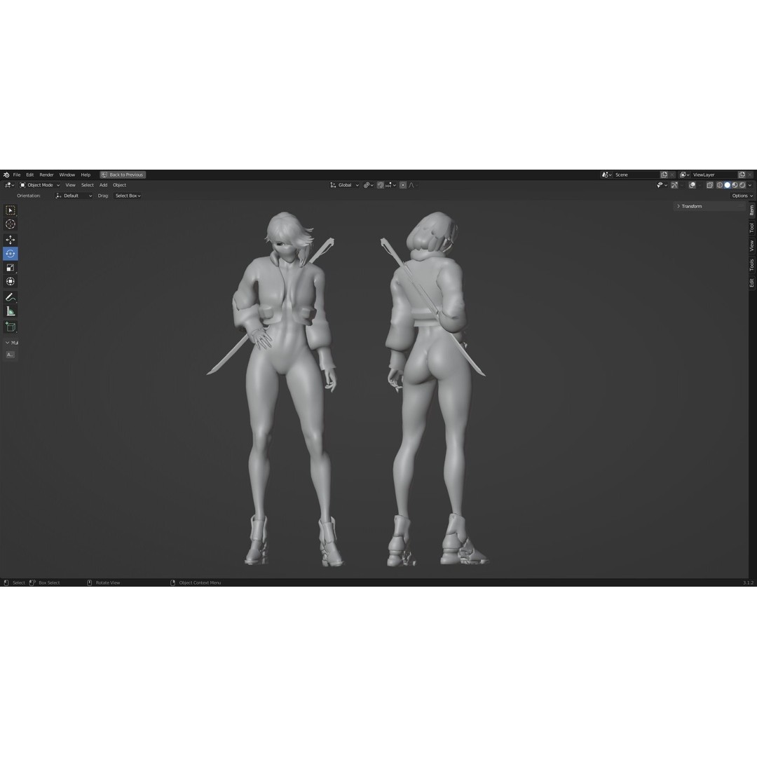 Andromeda 3D Model – Low-Poly Sci-Fi Character with Rigging and PBR Textures - View 23