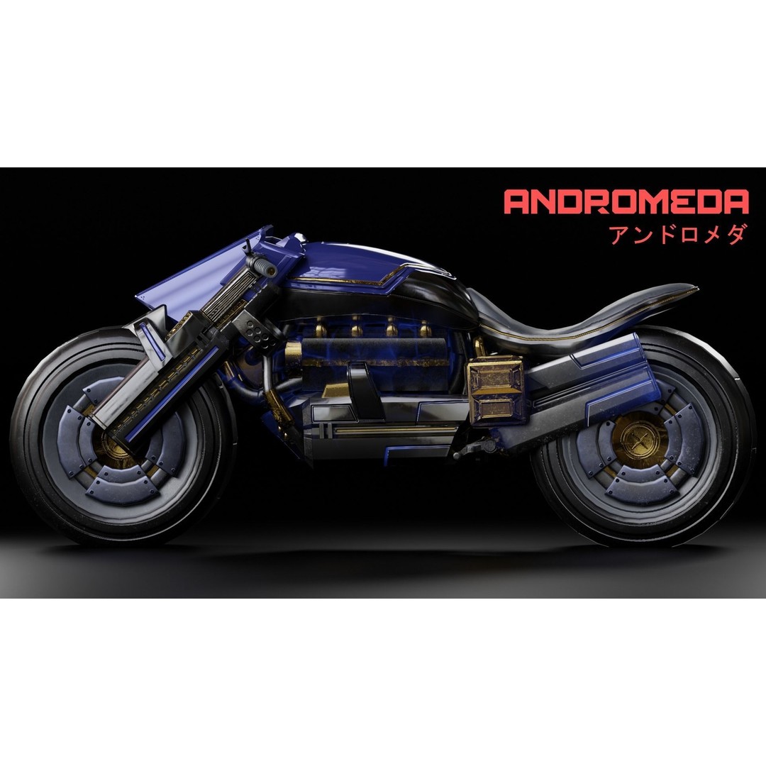 Andromeda 3D Model – Low-Poly Sci-Fi Character with Rigging and PBR Textures - View 33
