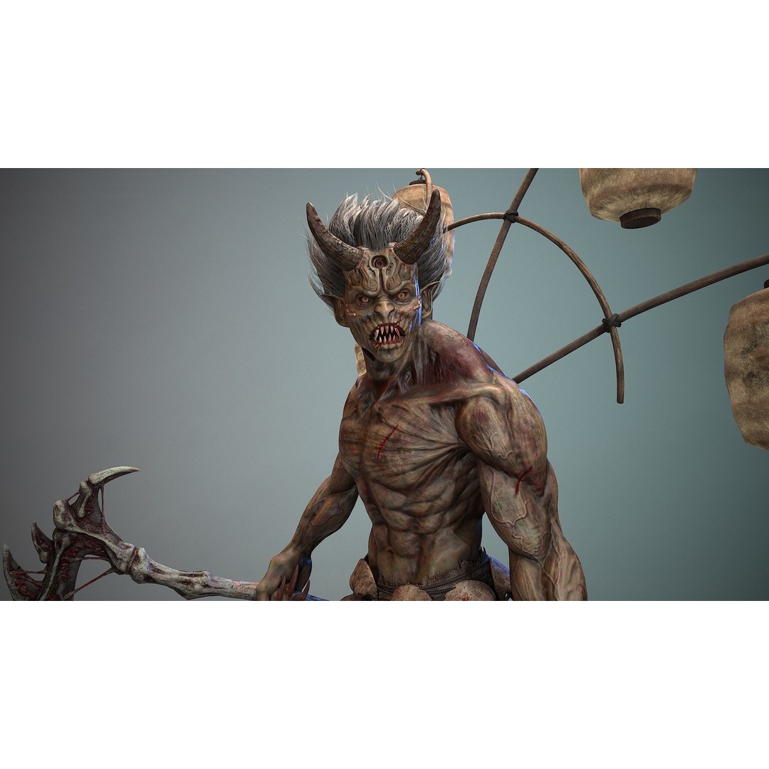 God Demon 3D Model – Low Poly Fantasy Character, Rigged & Animated - View 16