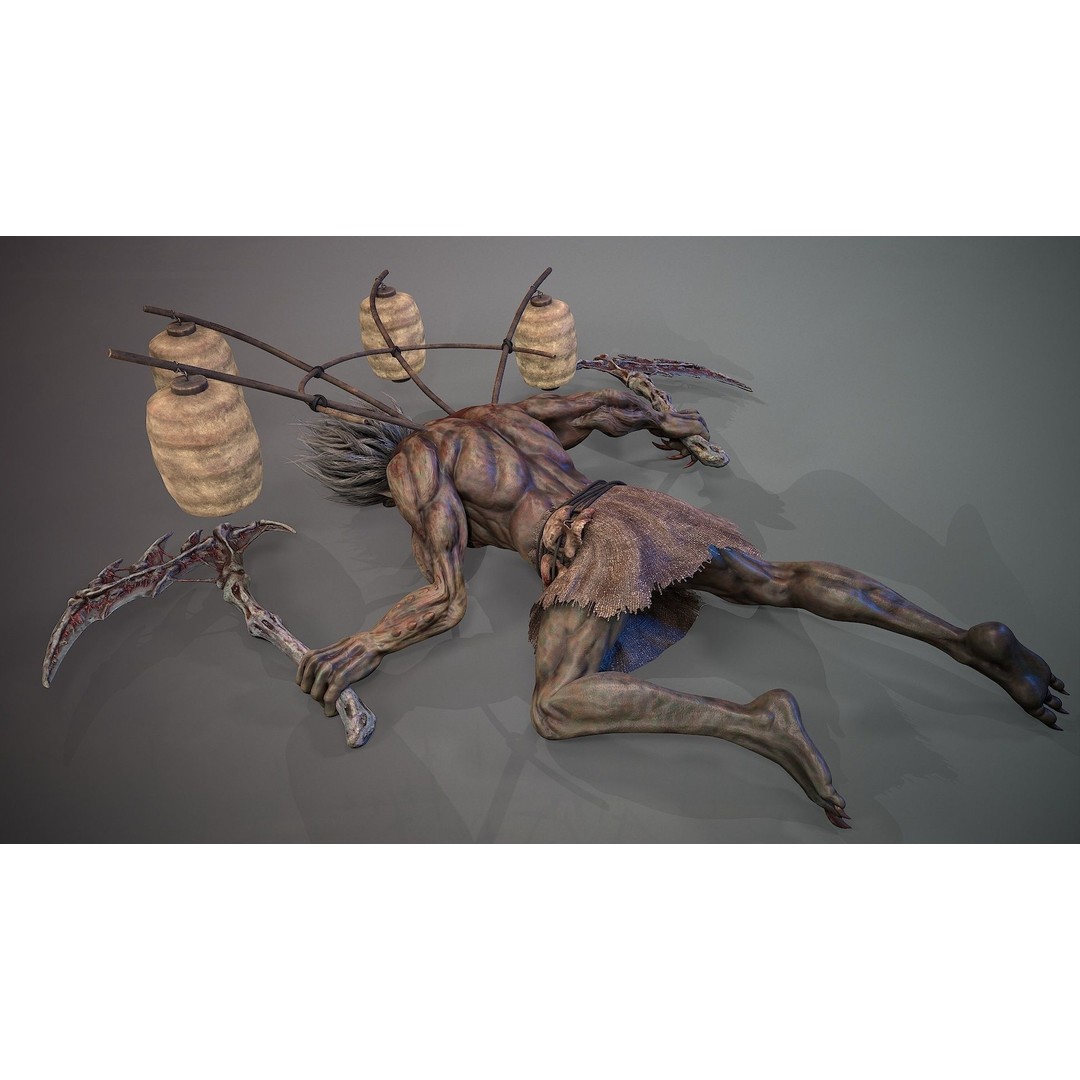 God Demon 3D Model – Low Poly Fantasy Character, Rigged & Animated - View 17