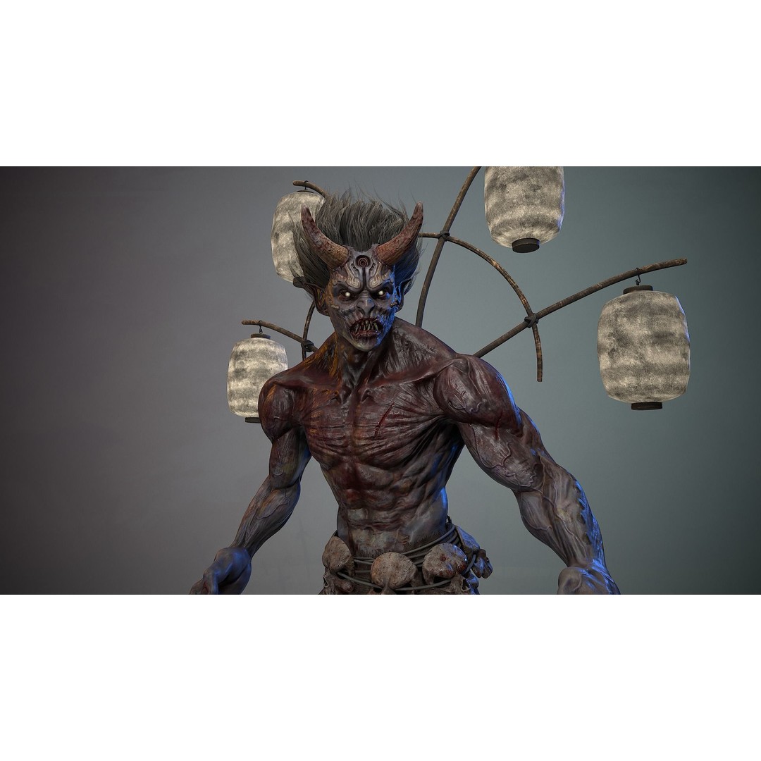God Demon 3D Model – Low Poly Fantasy Character, Rigged & Animated - View 18