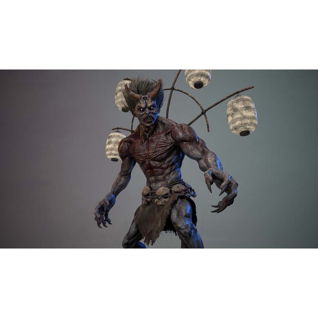 God Demon 3D Model – Low Poly Fantasy Character, Rigged & Animated - View 20