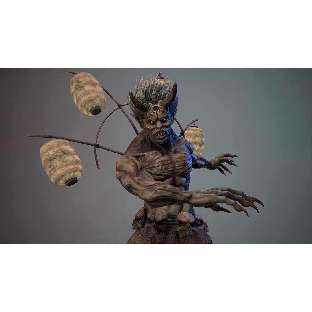 God Demon 3D Model – Low Poly Fantasy Character, Rigged & Animated - View 22