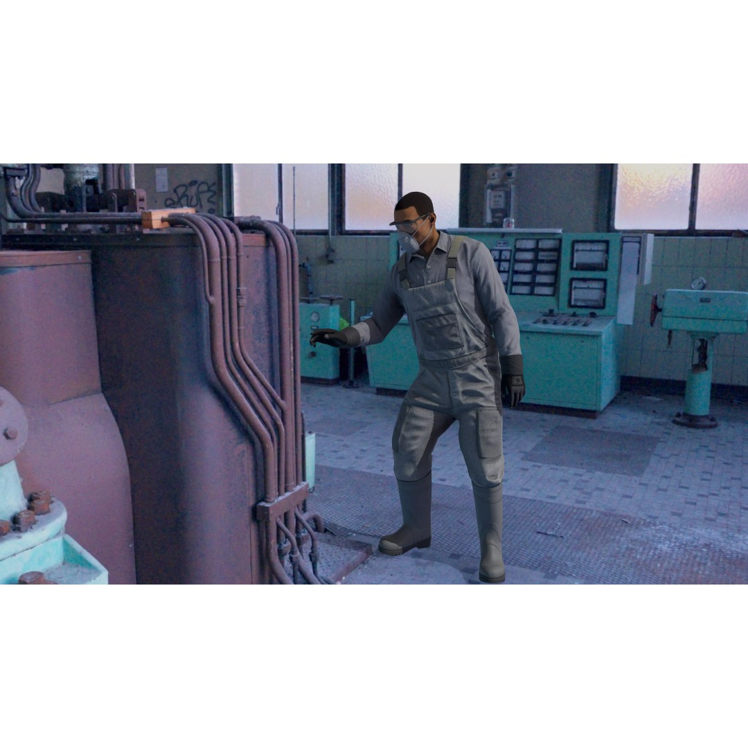 Modular Worker Character 3D Model – Low Poly Game Asset, Rigged, PBR - View 21