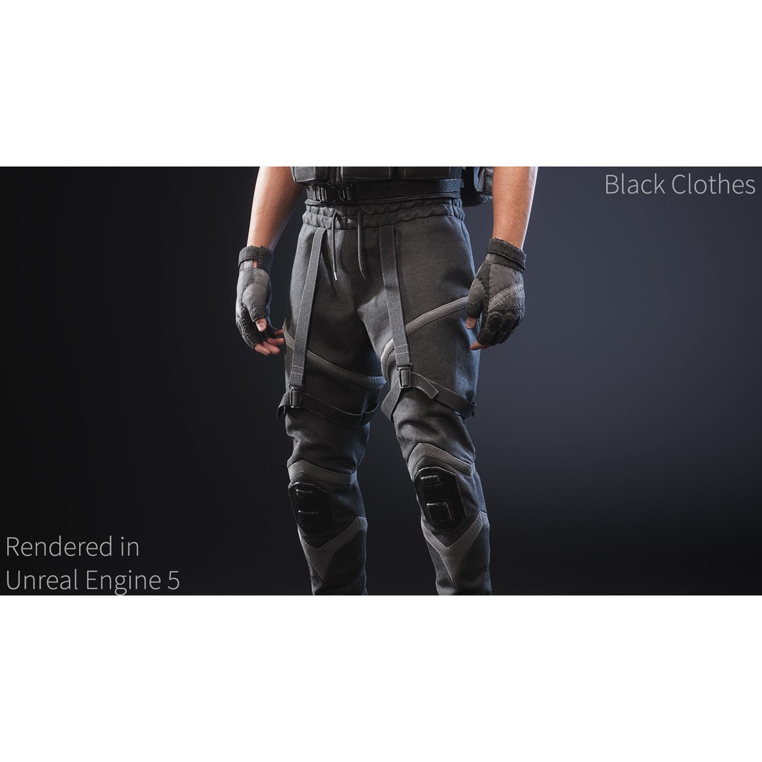 Survival Character 3D Model – Low Poly Rigged Game Asset, FBX - View 12
