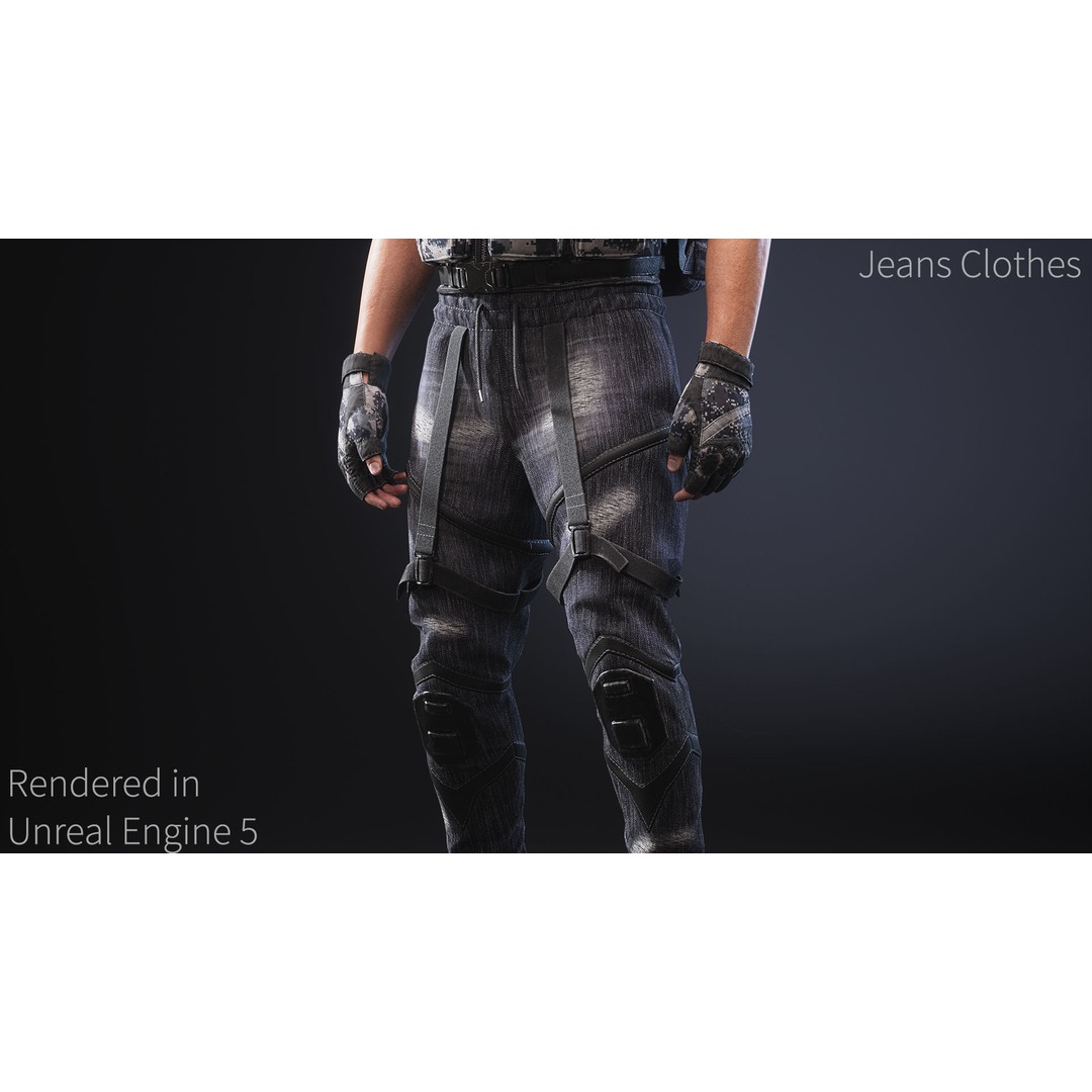 Survival Character 3D Model – Low Poly Rigged Game Asset, FBX - View 14
