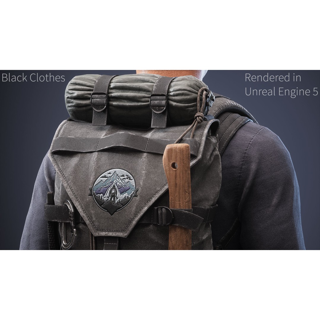 Survival Character 3D Model – Low Poly Rigged Game Asset, FBX - View 16