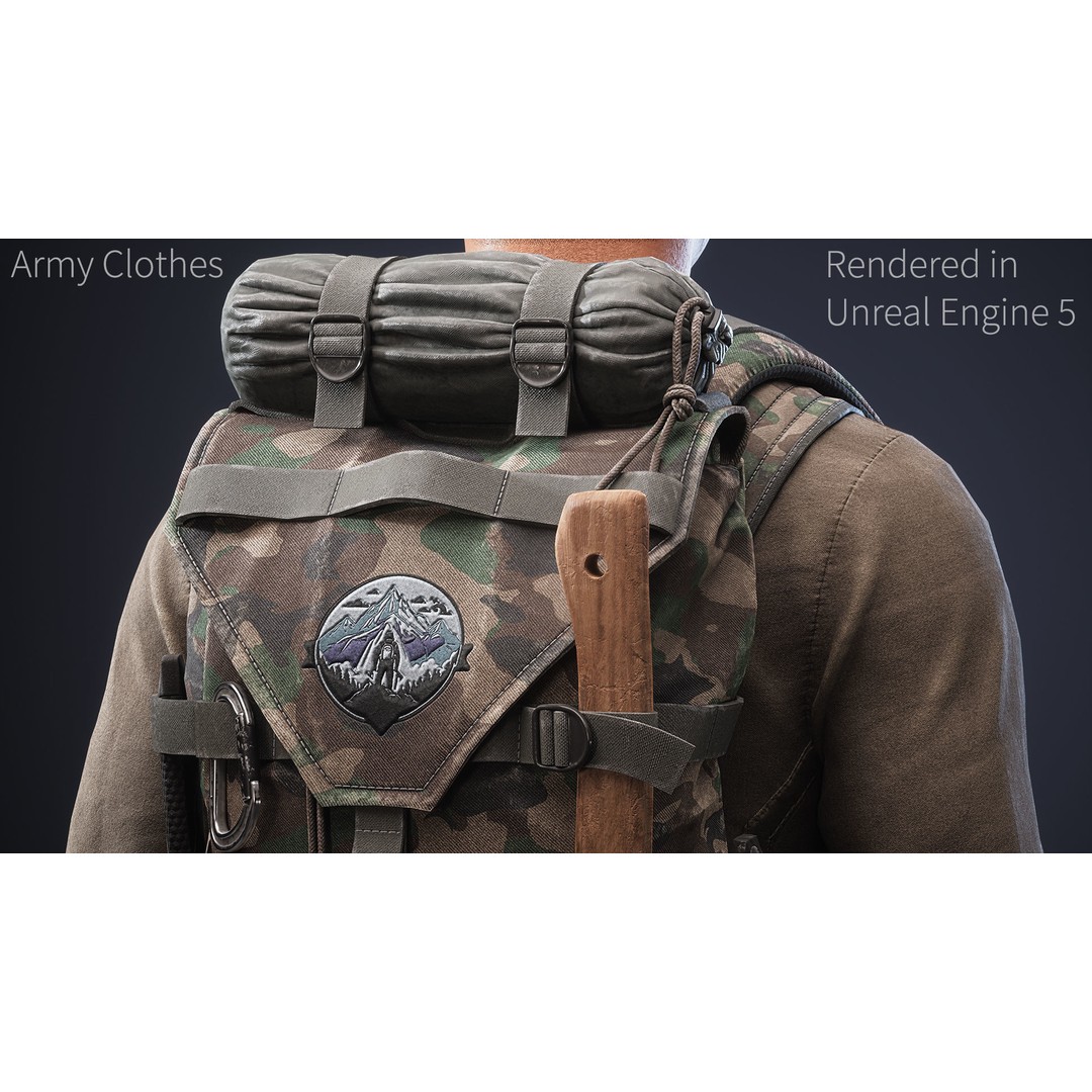 Survival Character 3D Model – Low Poly Rigged Game Asset, FBX - View 17