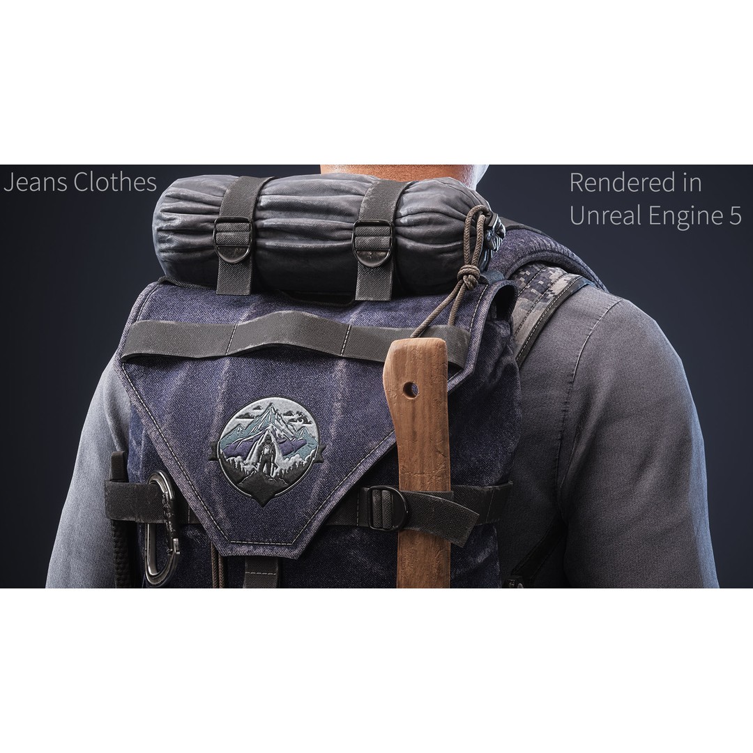 Survival Character 3D Model – Low Poly Rigged Game Asset, FBX - View 18