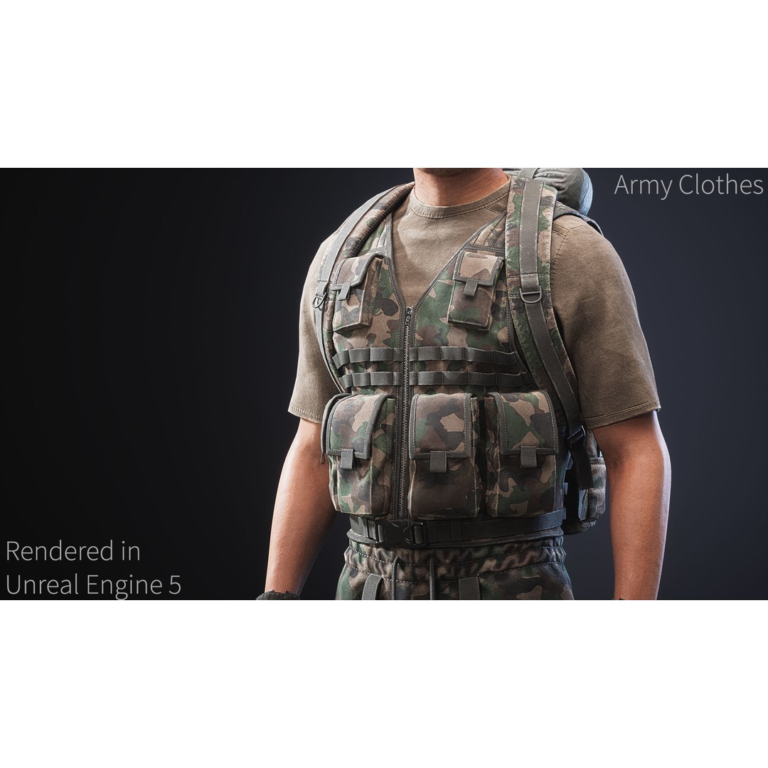 Survival Character 3D Model – Low Poly Rigged Game Asset, FBX - View 20