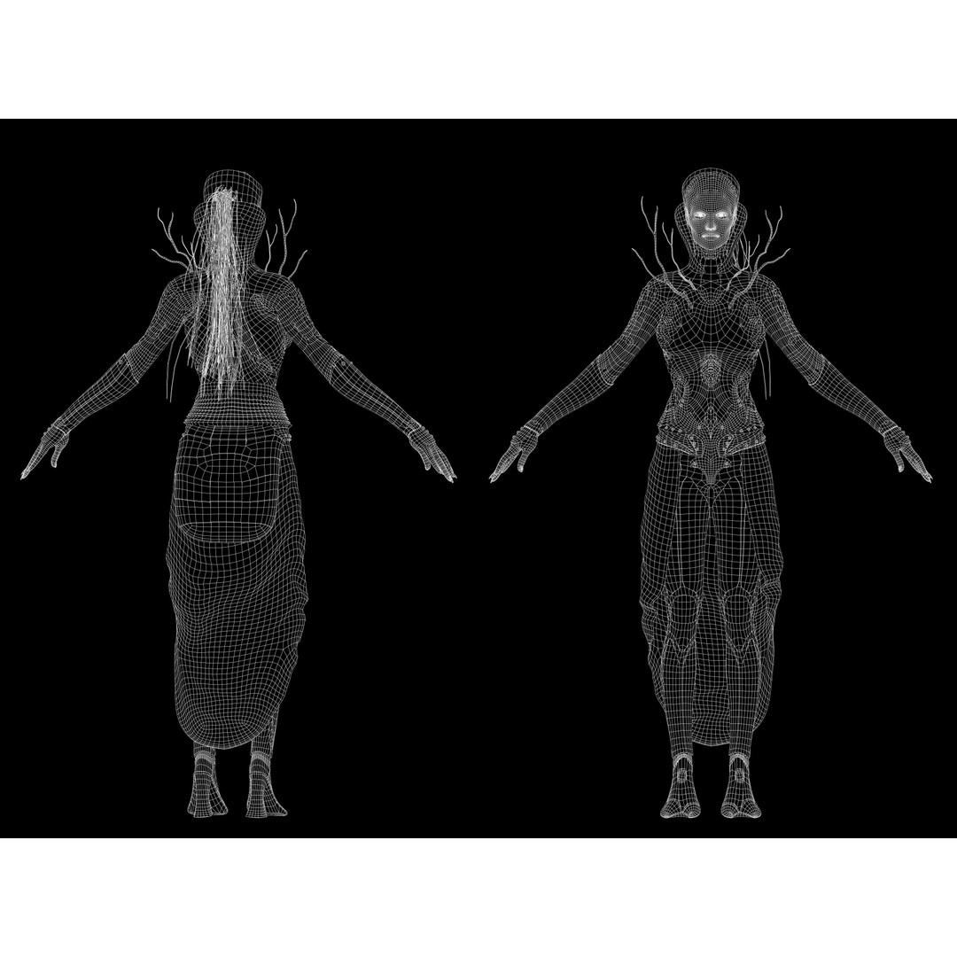 Anunnaki 3D Model – Low Poly Rigged Character with PBR Textures