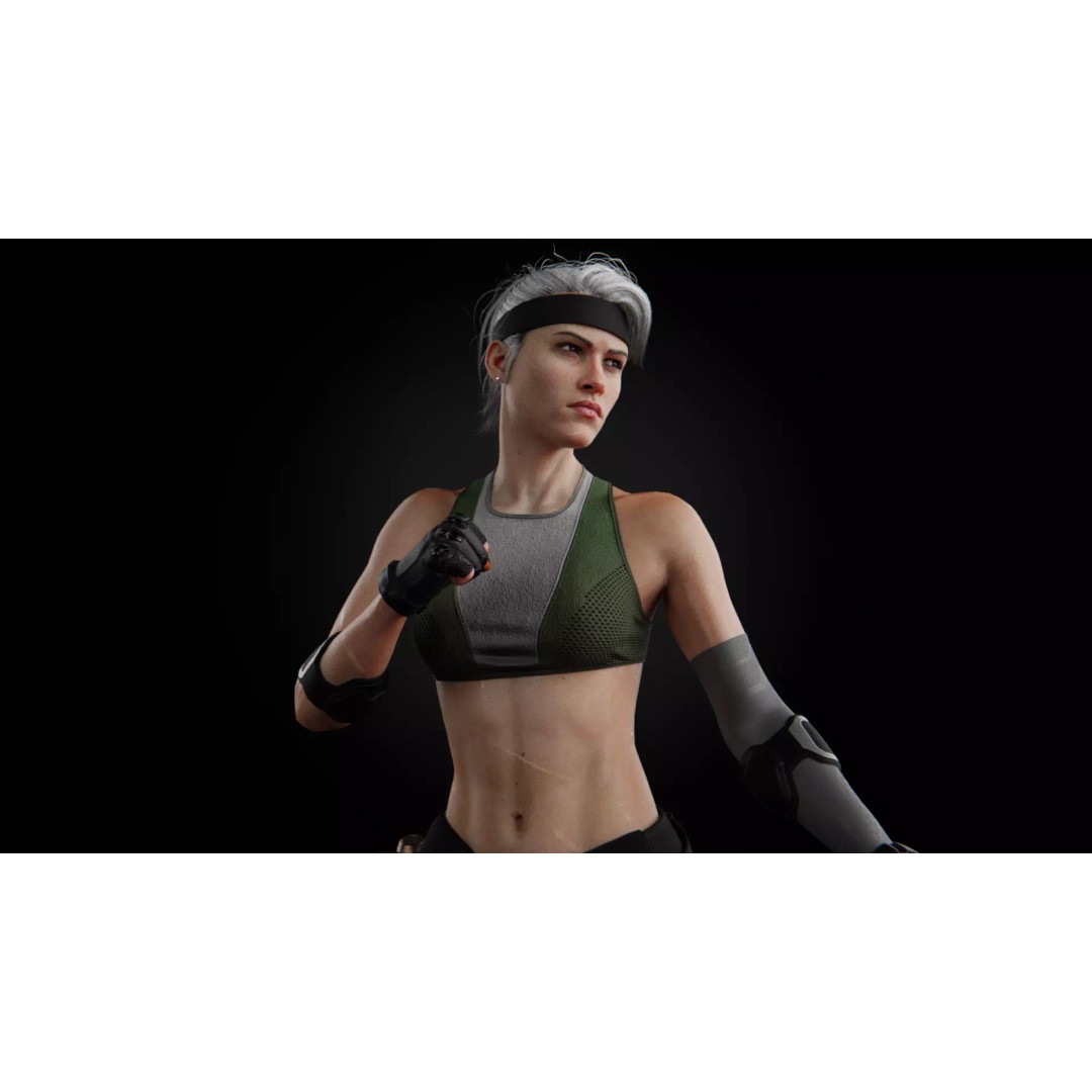 Sonya Blade 3D Model – Rigged Character for Games, FBX, OBJ - View 10