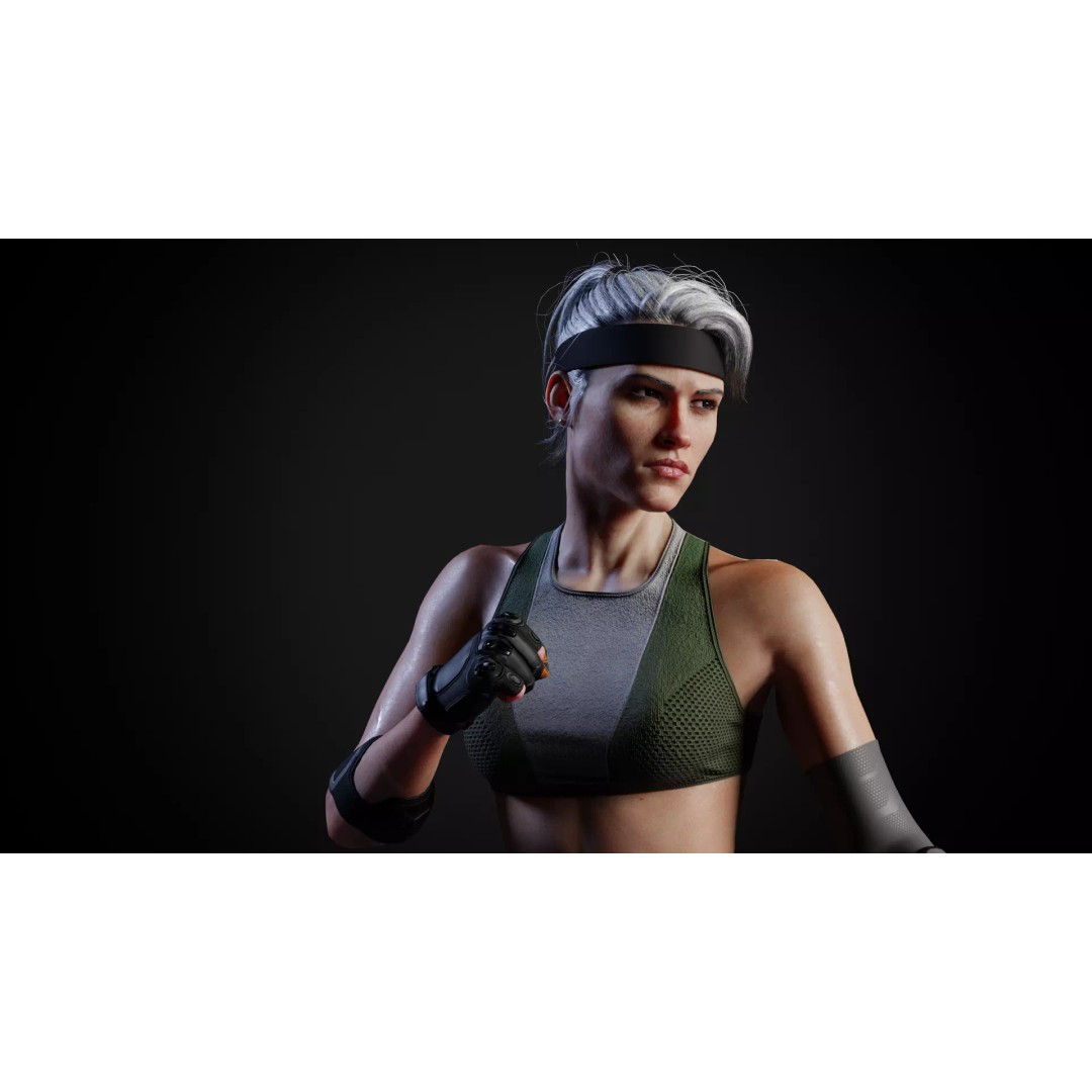 Sonya Blade 3D Model – Rigged Character for Games, FBX, OBJ - View 13
