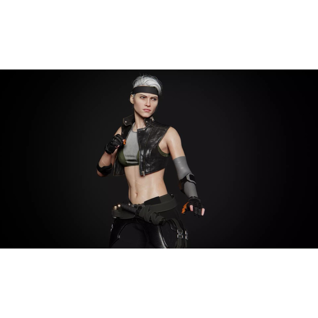 Sonya Blade 3D Model – Rigged Character for Games, FBX, OBJ - View 2
